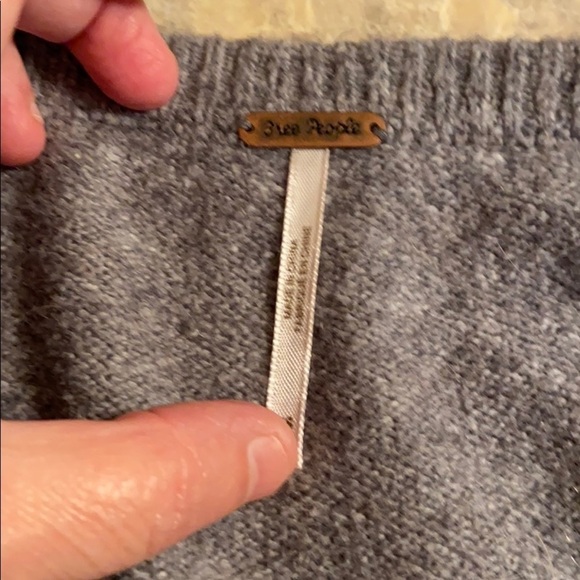 Free People crew neck wool blend grey Sweater - Picture 6 of 9